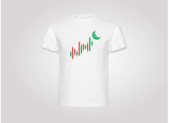 Camiseta to the moon blanca