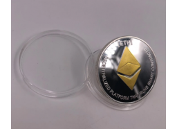 Moneda Ethereum Plateada